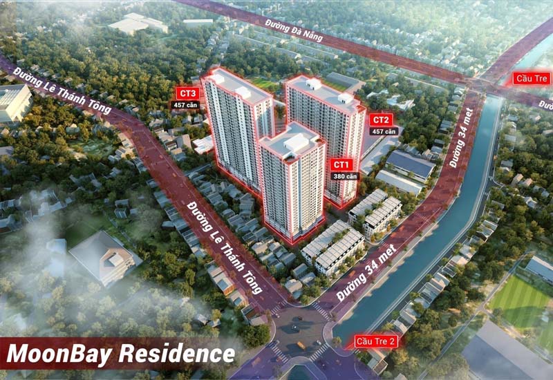 Chung Cư MoonBay Residence nhà ở xã hội 384 Lê Thánh Tông Hải Phòng