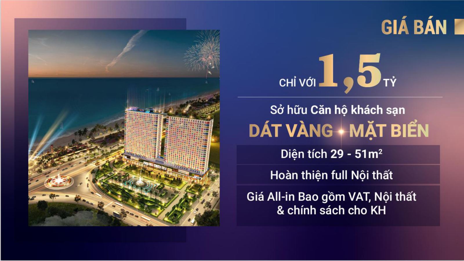 Dolce Penisola Quảng Bình Mở Bán Căn Hộ Khách Sạn 5 Sao  View Biển Từ 1,5 tỷ 